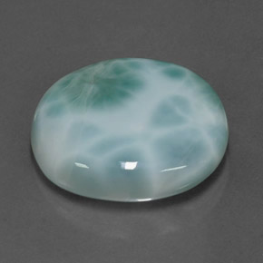 Larimar bleue naturelle coupe ovale, 19,66 ct, opaque