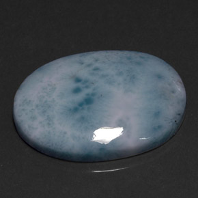 Larimar bleue naturelle coupe ovale, 17,92 ct, opaque