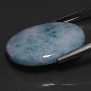 Larimar bleue naturelle coupe ovale, 17,92 ct, opaque