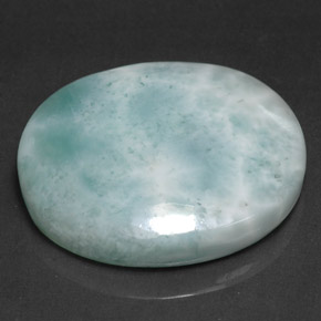 Larimar Vert clair naturelle Coupe ovale, 36.61 ct, Opaque