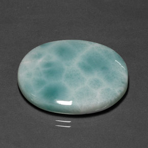 Larimar bleue naturelle coupe ovale, 31,53 ct, opaque