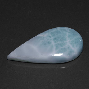 Larimar bleue naturelle en forme de poire, 20,12 ct, opaque