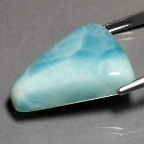 Larimar bleue naturelle forme fantaisie, 35,80 ct, opaque