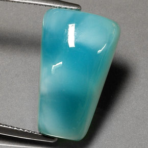 Larimar vert bleu naturelle forme fantaisie, 13,77 ct, opaque