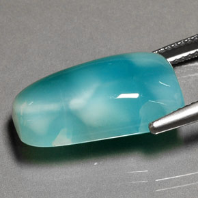 Larimar vert bleu naturelle forme fantaisie, 13,77 ct, opaque