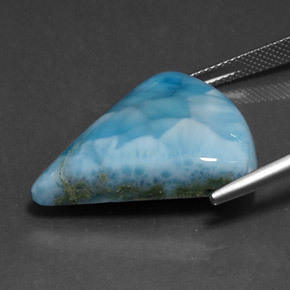 Larimar bleue naturelle forme fantaisie, 31,71 ct, opaque