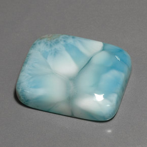 Larimar bleue naturelle coupe coussin, 48,62 ct, opaque