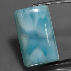 Larimar Vert bleu naturelle Baquette, 32.06 ct, Opaque