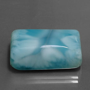 Larimar Vert bleu naturelle Baquette, 32.06 ct, Opaque