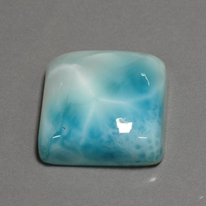 Larimar bleue naturelle coupe coussin, 25,97 ct, opaque