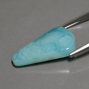 Larimar bleue naturelle forme fantaisie, 15,19 ct, opaque