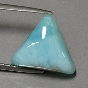 Larimar bleue naturelle trillion, 13,67 ct, opaque