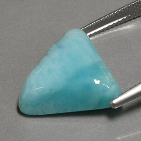 Larimar bleue naturelle trillion, 13,67 ct, opaque