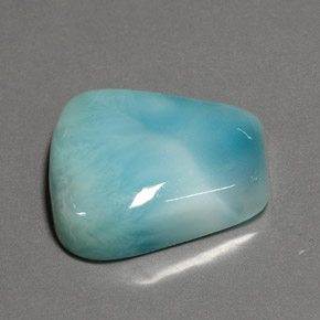 Larimar bleue naturelle forme fantaisie, 20,52 ct, opaque