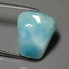 Larimar bleue naturelle forme fantaisie, 20,52 ct, opaque