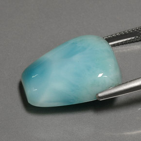 Larimar bleue naturelle forme fantaisie, 20,52 ct, opaque