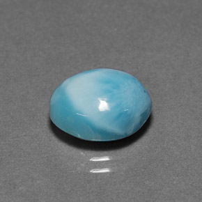 Larimar Bleu naturelle Coupe ovale, 4.98 ct, Opaque