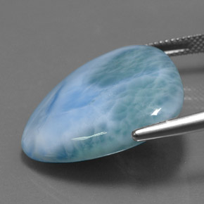 Larimar bleue naturelle trillion, 27,83 ct, opaque