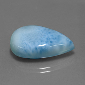 Larimar bleue naturelle en forme de poire, 18,19 ct, opaque