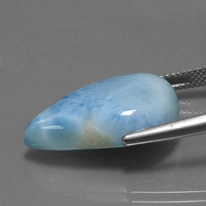 Larimar bleue naturelle en forme de poire, 18,19 ct, opaque