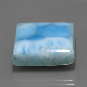 Larimar bleue naturelle baguette, 31,65 ct, opaque