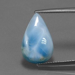 Larimar Bleu naturelle En forme de poire, 5.64 ct, Opaque