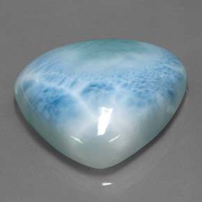 Larimar bleue naturelle trillion, 55,13 ct, opaque