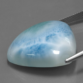 Larimar bleue naturelle trillion, 55,13 ct, opaque