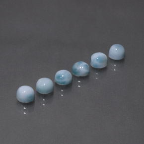 Achetez naturel ct Bleu Larimar gems, Coupe roude, En provenance République Dominicaine chez GemSelect. En stock, livraison internationale!