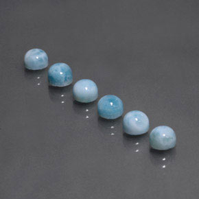 Achetez naturel ct bleue larimar gems, coupe roude, en provenance république dominicaine chez gemselect. en stock, livraison internationale!