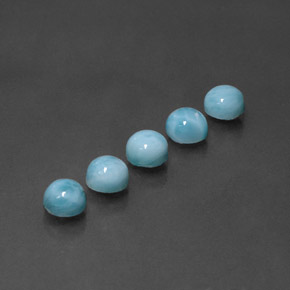 Achetez naturel ct Bleu Larimar gems, Coupe roude, En provenance République Dominicaine chez GemSelect. En stock, livraison internationale!