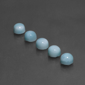 Achetez naturel ct Bleu Larimar gems, Coupe roude, En provenance République Dominicaine chez GemSelect. En stock, livraison internationale!