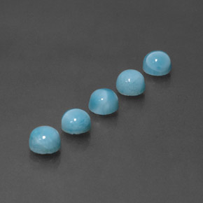 Achetez naturel ct Bleu Larimar gems, Coupe roude, En provenance République Dominicaine chez GemSelect. En stock, livraison internationale!