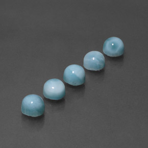 Achetez naturel ct bleue larimar gems, coupe roude, en provenance république dominicaine chez gemselect. en stock, livraison internationale!