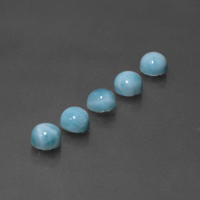 Achetez naturel ct bleue larimar gems, coupe roude, en provenance république dominicaine chez gemselect. en stock, livraison internationale!