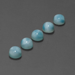 Achetez naturel ct Bleu Larimar gems, Coupe roude, En provenance République Dominicaine chez GemSelect. En stock, livraison internationale!