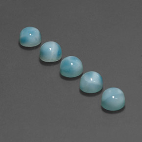 Achetez naturel ct Bleu Larimar gems, Coupe roude, En provenance République Dominicaine chez GemSelect. En stock, livraison internationale!