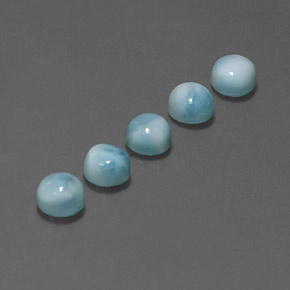 Achetez naturel ct Bleu Larimar gems, Coupe roude, En provenance République Dominicaine chez GemSelect. En stock, livraison internationale!