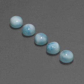Achetez naturel ct Bleu Larimar gems, Coupe roude, En provenance République Dominicaine chez GemSelect. En stock, livraison internationale!