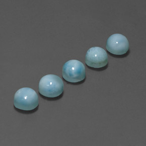 Achetez naturel ct Bleu Larimar gems, Coupe roude, En provenance République Dominicaine chez GemSelect. En stock, livraison internationale!