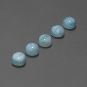 Achetez naturel ct Bleu Larimar gems, Coupe roude, En provenance République Dominicaine chez GemSelect. En stock, livraison internationale!