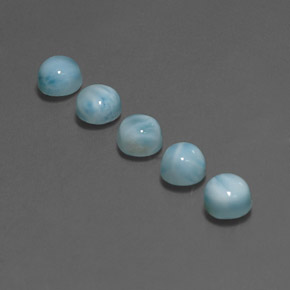 Achetez naturel ct Bleu Larimar gems, Coupe roude, En provenance République Dominicaine chez GemSelect. En stock, livraison internationale!