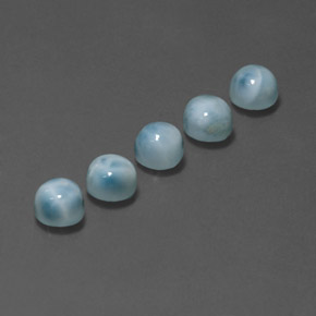 Achetez naturel ct Bleu Larimar gems, Coupe roude, En provenance République Dominicaine chez GemSelect. En stock, livraison internationale!