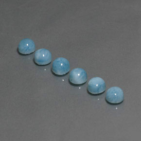 Achetez naturel ct bleue larimar gems, coupe roude, en provenance république dominicaine chez gemselect. en stock, livraison internationale!