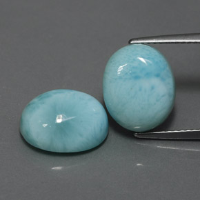 Achetez naturel ct bleue larimar gems, coupe ovale, en provenance république dominicaine chez gemselect. en stock, livraison internationale!