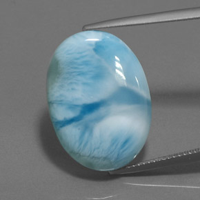 Larimar Bleu naturelle Coupe ovale, 17.15 ct, Opaque