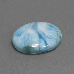 Larimar Bleu naturelle Coupe ovale, 17.15 ct, Opaque