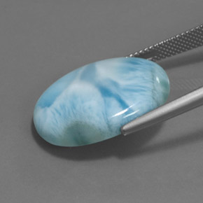 Larimar Bleu naturelle Coupe ovale, 17.15 ct, Opaque
