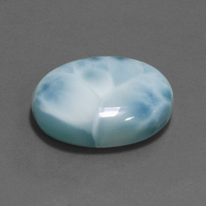 Larimar bleue naturelle coupe ovale, 24,16 ct, opaque