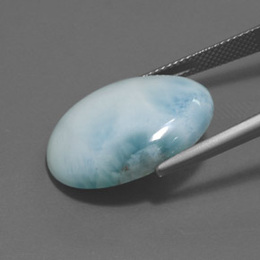 Larimar Bleu naturelle Coupe ovale, 15.84 ct, Opaque